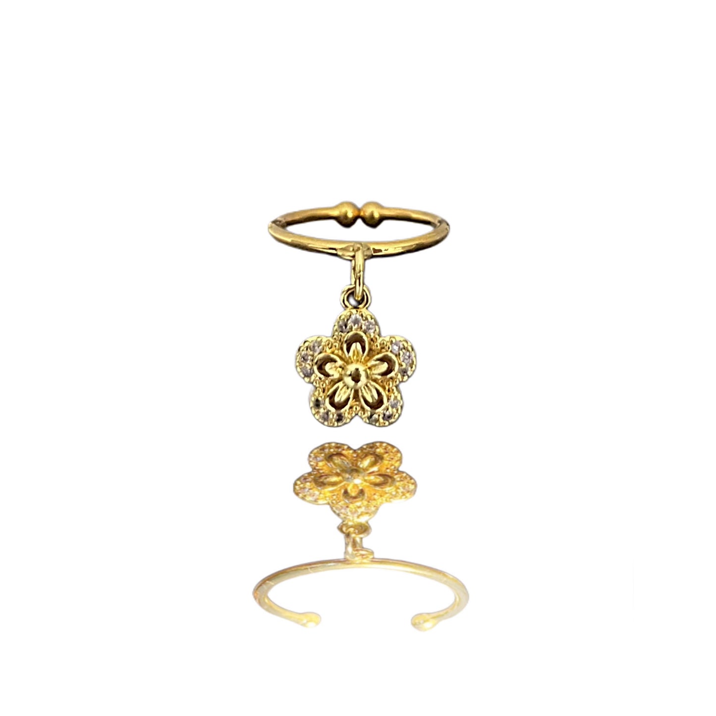 BAGUE FLEUR DORÉ