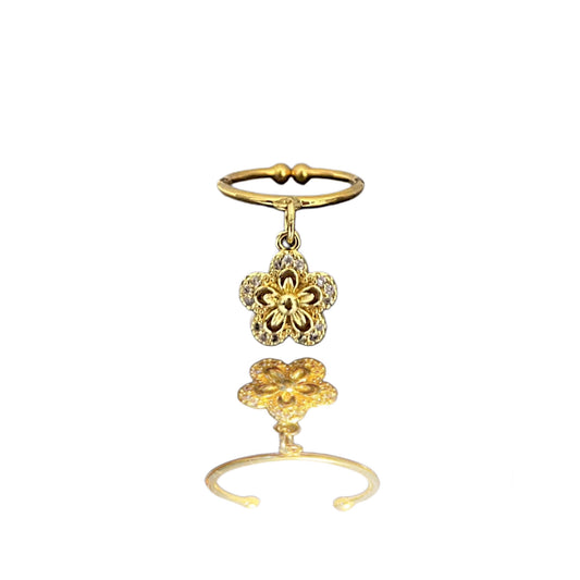 BAGUE FLEUR DORÉ