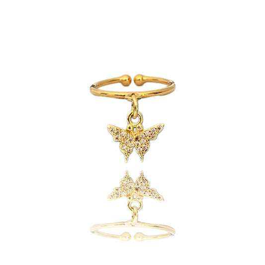 BAGUE PAPILLON ÉTOILÉ