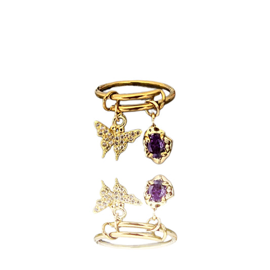 BAGUE PAPILLON DE NUIT